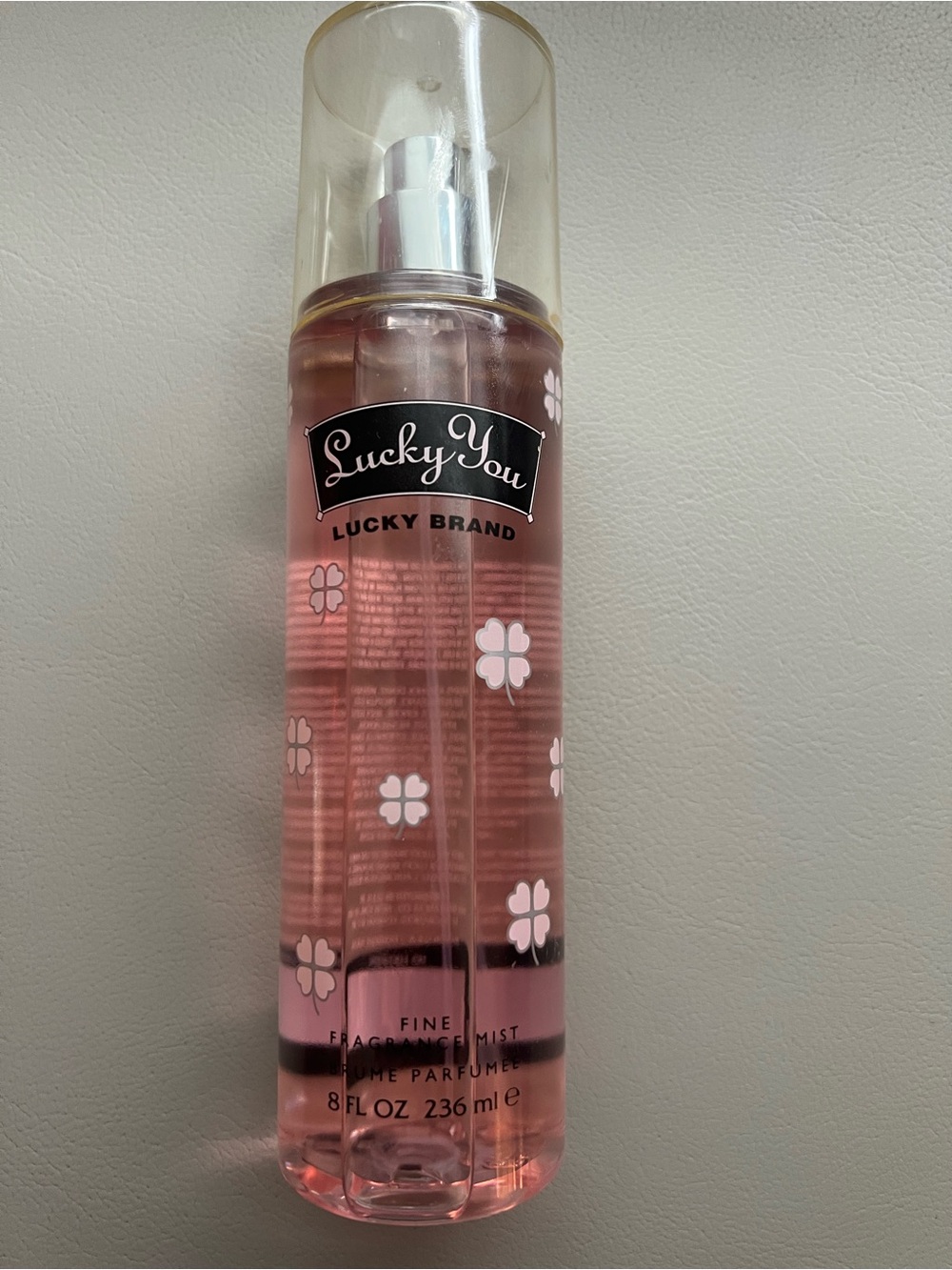Lucky Brand Pink Fragrance Mist Bottle